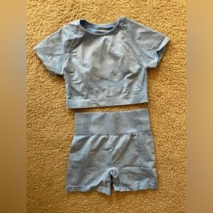 Light blue workout set